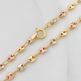 Pulso Gc Diamantado 2.8 g / 7 in / 3.4 mm Tres Oros 18K