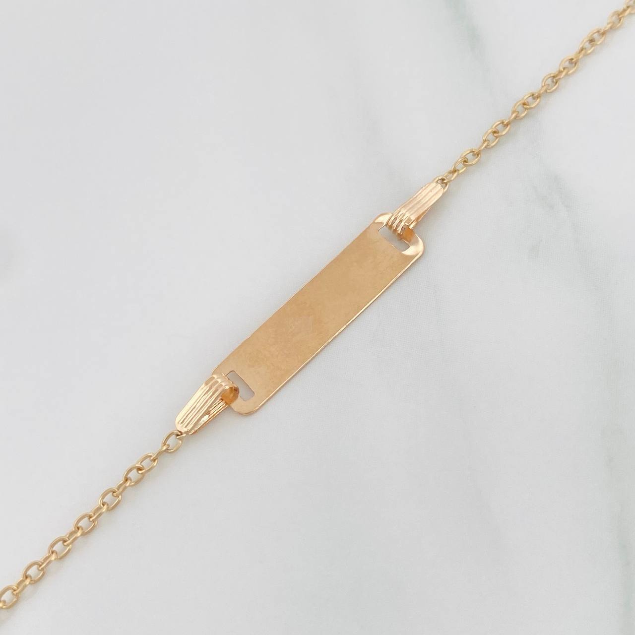 Bracelet Baby Classic Link Plate 0.9 g / 6 in-5 1/2 in / 1.3 mm Yellow Gold 18K