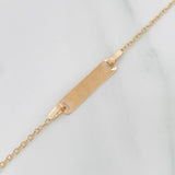 Bracelet Baby Classic Link Plate 0.9 g / 6 in-5 1/2 in / 1.3 mm Yellow Gold 18K