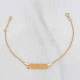 Bracelet Baby Classic Link Plate 0.9 g / 6 in-5 1/2 in / 1.3 mm Yellow Gold 18K