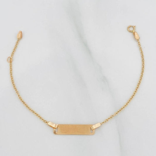 Pulso Modulable Placa Aro Seguido 0.95 g / 5 1/4 in - 6 in / 1.4 mm Oro Amarillo 18K