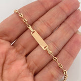 Pulso Bebé Placa Gc 1.5 g / 4 3/4 in / 3.13 mm Oro Amarillo 18K