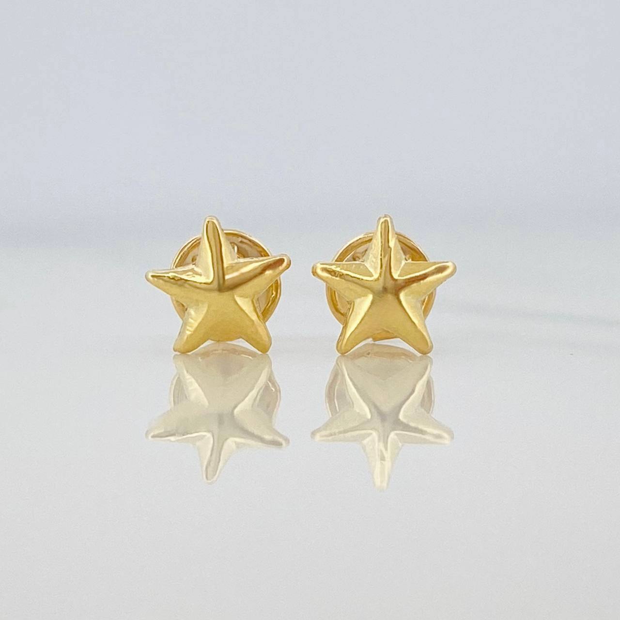 Stud Earrings Starfish 0.55 g / in / 7.1 mm Yellow Gold 18K
