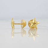 Stud Earrings Starfish 0.55 g / in / 7.1 mm Yellow Gold 18K