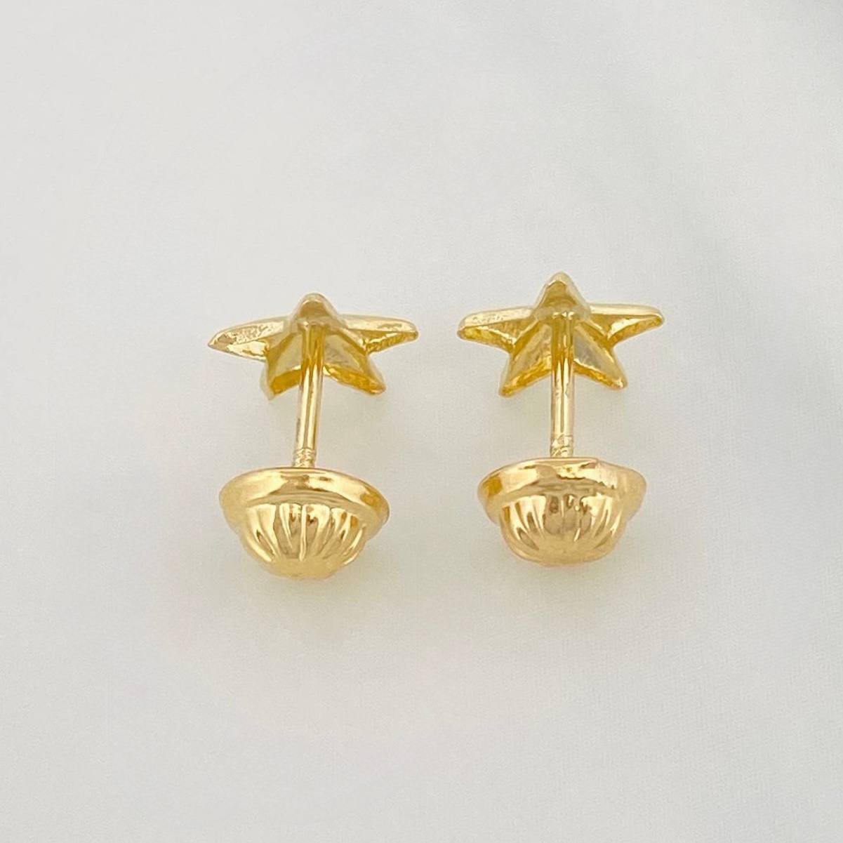 Stud Earrings Starfish 0.55 g / in / 7.1 mm Yellow Gold 18K