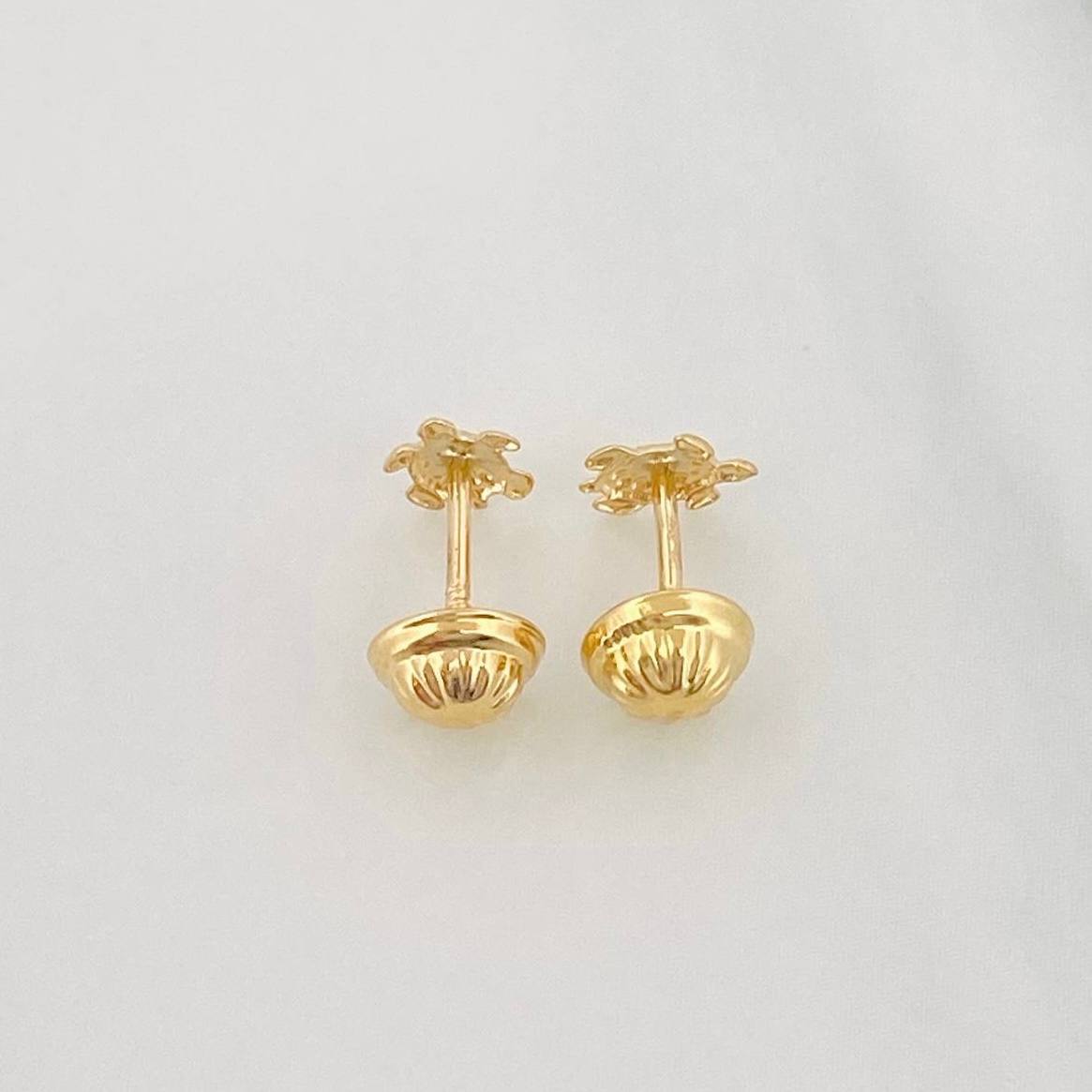 Topos Tortuga 0.55 g / in / 4.8 mm Oro Amarillo 18K