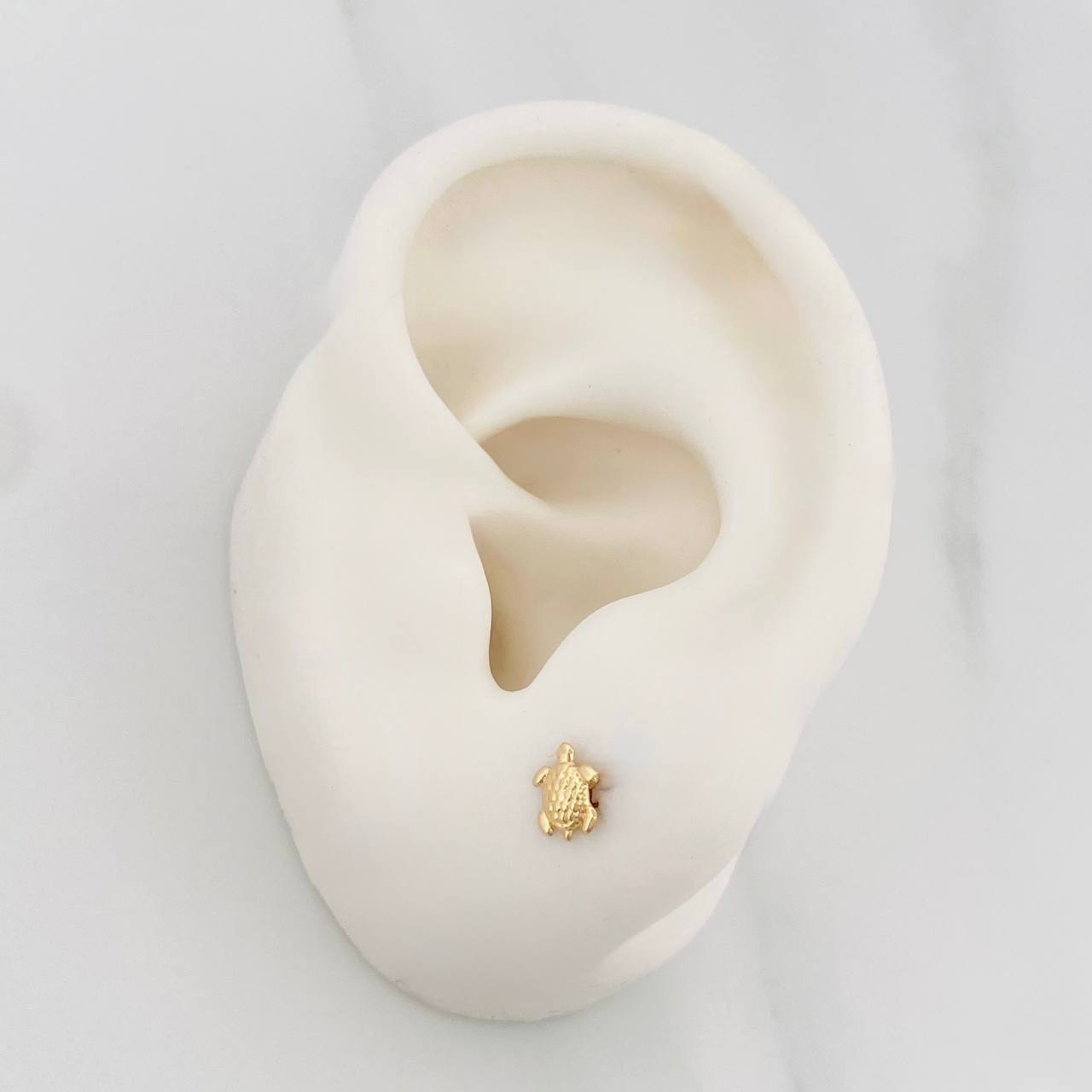 Topos Tortuga 0.55 g / in / 4.8 mm Oro Amarillo 18K