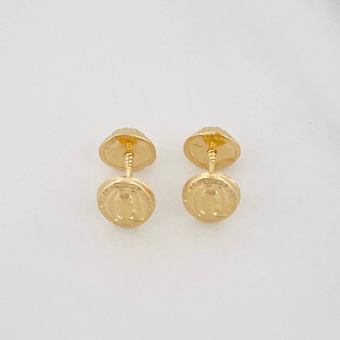 Topos Virgen Guadalupe 0.6 g / in / 5.7 mm Oro Amarillo 18K