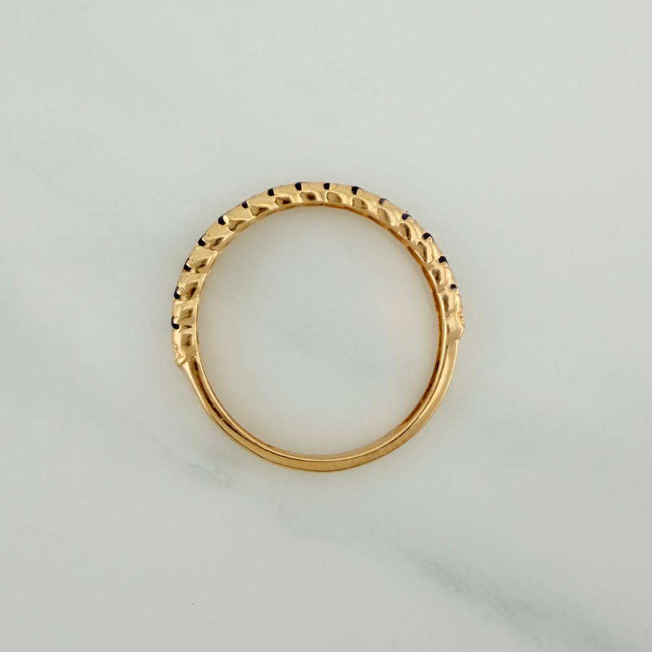 Anillo Churumbela 2.15gr / T7 1/4 / 3/4 in / Oro Amarillo 18K $