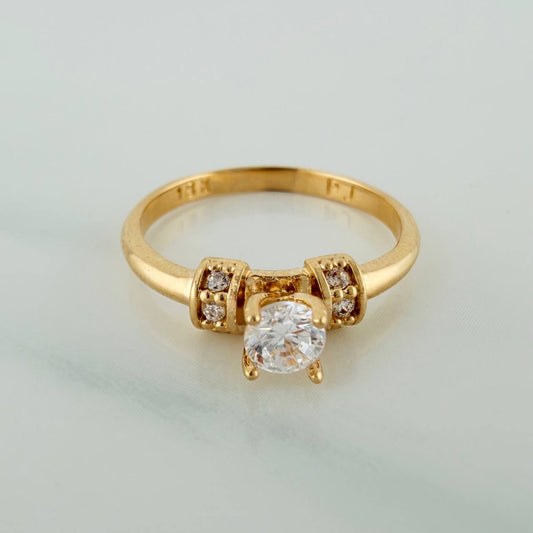 Anillo Solitario 2.25gr / T5 3/4 / 3/4 in / Oro Amarillo 18K $