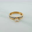 Anillo Solitario Churumbela 2.45gr / T5 1/2 / 1 in / Dos Oros Amarillo Blanco 18K $