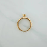 Anillo Solitario Churumbela 2.45gr / T5 1/2 / 1 in / Dos Oros Amarillo Blanco 18K $