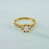 Anillo Solitario Churumbela 2gr / T6 1/2 / 1 in / Oro Amarillo 18K $