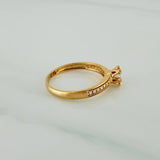 Anillo Solitario Churumbela 2gr / T6 1/2 / 1 in / Oro Amarillo 18K $