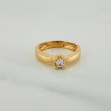 Anillo Solitario 3.65gr / T6 3/4 / 1 in / Oro Amarillo 18K $
