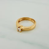 Anillo Solitario 3.65gr / T6 3/4 / 1 in / Oro Amarillo 18K $