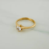 Anillo Solitario 2.55gr / T6 / 3/4 in / Oro Amarillo 18K $