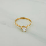 Anillo Solitario 1.1gr / T5 1/4 / 1 in / Oro Amarillo 18K $