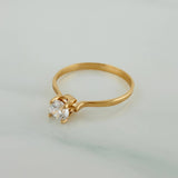 Anillo Solitario 1.1gr / T5 1/4 / 1 in / Oro Amarillo 18K $