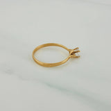 Anillo Solitario 1.1gr / T5 1/4 / 1 in / Oro Amarillo 18K $