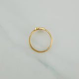Anillo Corazon Doble 1.9gr / T7 / 3/4 in / Dos Oros Amarillo Blanco 18K $