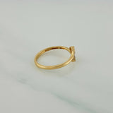 Anillo Corazon Doble 1.9gr / T7 / 3/4 in / Dos Oros Amarillo Blanco 18K $