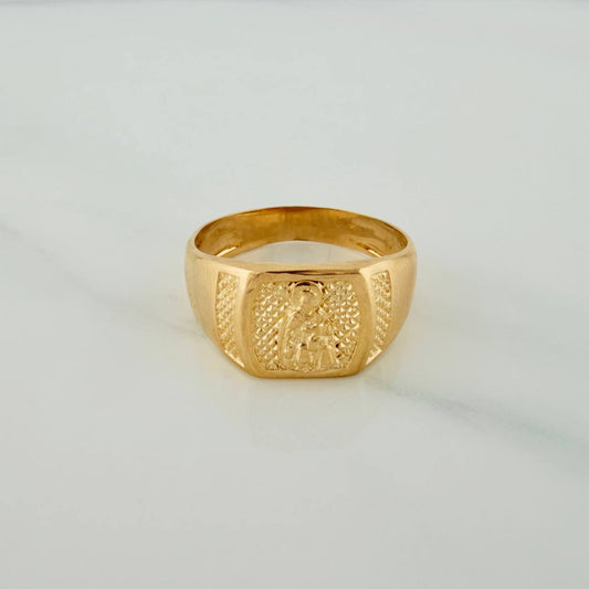 Anillo Virgen del Carmen 4.35gr / T9 1/2 / Oro Amarillo 18K $