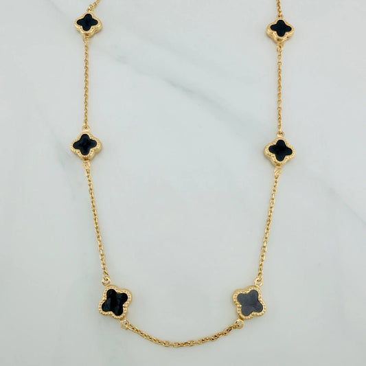 Cadena Trebol Aro Seguido 9.05gr / 18 in / 1.3mm Oro Amarillo +4 18K %