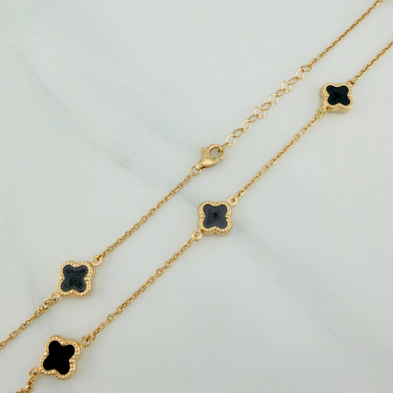 Cadena Trebol Aro Seguido 9.05gr / 18 in / 1.3mm Oro Amarillo +4 18K %