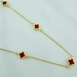 Cadena Trebol Aro Seguido 4.2gr / 18 1/4 in / 0.7mm Oro Amarillo +4 18K %