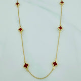 Cadena Trebol Aro Seguido 3.65gr / 17 3/4 in / 0.7mm Oro Amarillo +4 18K %