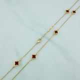 Cadena Trebol Aro Seguido 3.65gr / 17 3/4 in / 0.7mm Oro Amarillo +4 18K %