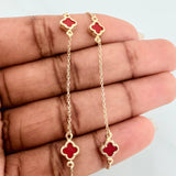 Cadena Trebol Aro Seguido 3.65gr / 17 3/4 in / 0.7mm Oro Amarillo +4 18K %