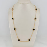 Cadena Trebol Aro Seguido 9.05gr / 18 in / 1.3mm Oro Amarillo +4 18K %