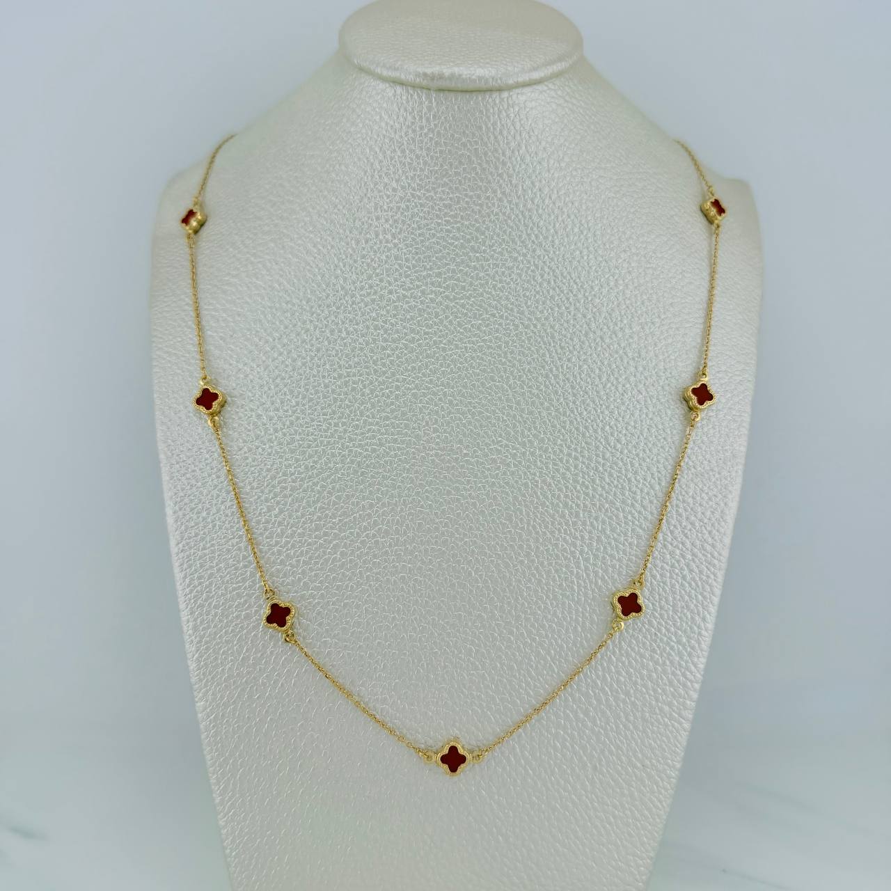 Cadena Trebol Aro Seguido 4.2gr / 18 1/4 in / 0.7mm Oro Amarillo +4 18K %