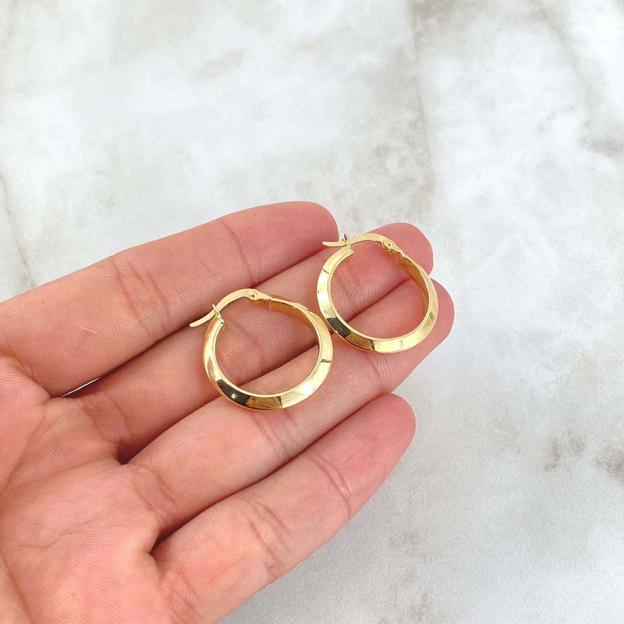 Hoop Earrings Clau 1.85gr / 2.5cm / Polished 18K Yellow Gold ©
