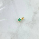 Pendant Square 0.55gr / 1cm / Emerald 33Pts 18K Yellow Gold (Jewel) ©