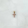 Dije Cruz 0.25gr / 1.2cm / Rubys 10Pts Oro Amarillo 18K (Joya) ©