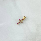 Dije Cruz 0.25gr / 1.2cm / Rubys 10Pts Oro Amarillo 18K (Joya) ©