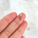Dije Cruz 0.25gr / 1.2cm / Rubys 10Pts Oro Amarillo 18K (Joya) ©