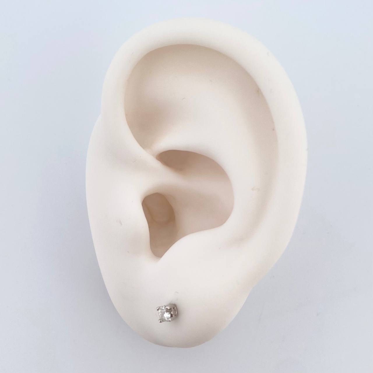 Topos Piedra 0.75gr / 3mm Diamantes 15Pts Broche Mariposa Oro Blanco 18K (Joya) ©