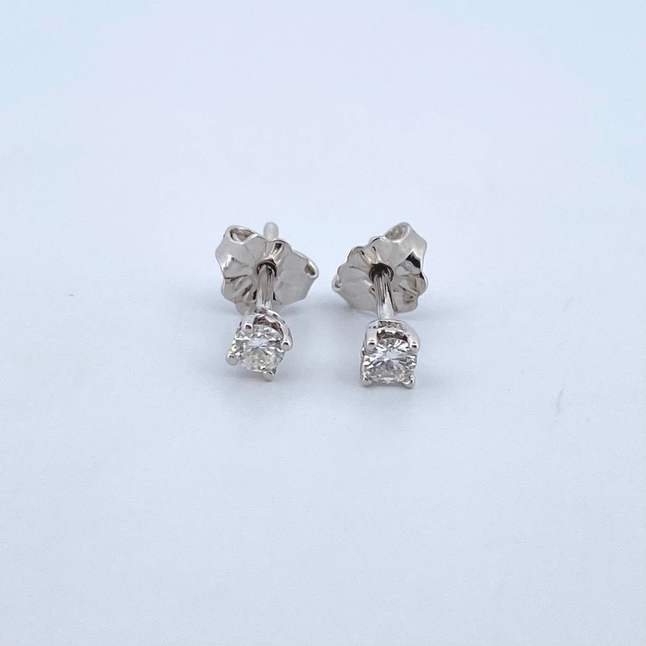 Topos Piedra 0.75gr / 3mm Diamantes 15Pts Broche Mariposa Oro Blanco 18K (Joya) ©