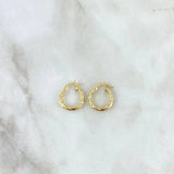 Hoop Earrings Asby 1.5gr / 2.2cm / Melcocha Punteadas 18K Yellow Gold *