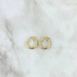 Hoop Earrings Asby 1.75gr / 1.8cm / Punctuated Toffee 18K Yellow Gold *
