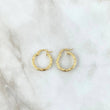 Hoop Earrings Asby 1.65gr / 2.8cm / Melcocha Punteadas 18K Yellow Gold