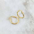 Hoop Earrings Asby 1.2gr / 1.9cm / Melcocha Dotted 18K Yellow Gold