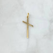 Dije Cruz Diagonal Plana 0.85gr / 3.8cm / Oro Amarillo 18K *