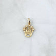 Pendant Crown 1.15gr / 0.9in / White Zircons Silhouette 18K Gold