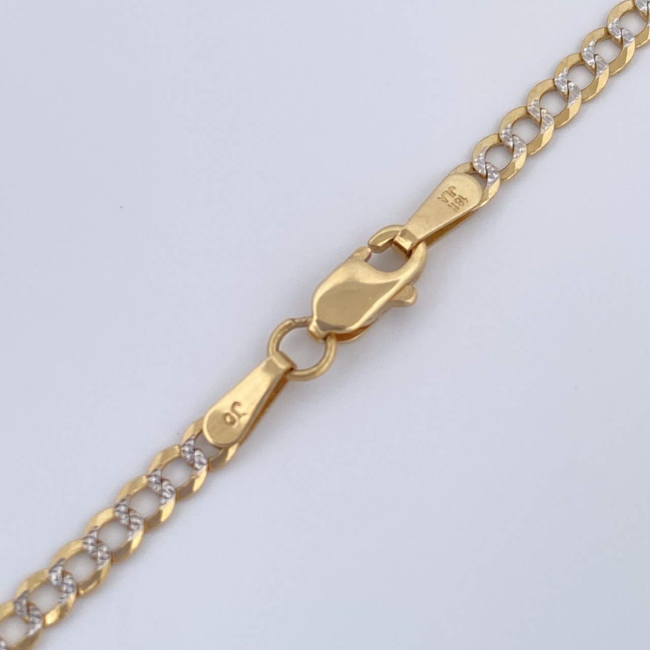 Cuban Links 5.95gr / 22 1/4 in / Two Golds Yellow White +1 18K $