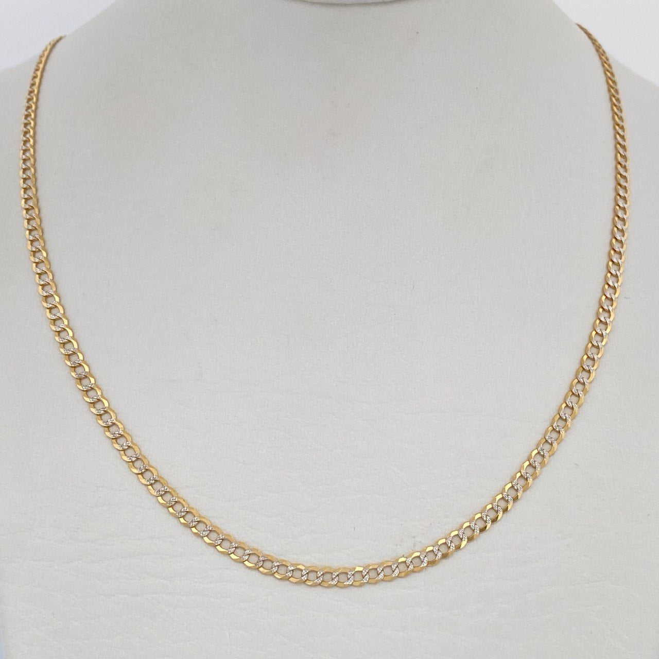 Cuban Links 5.95gr / 22 1/4 in / Two Golds Yellow White +1 18K $